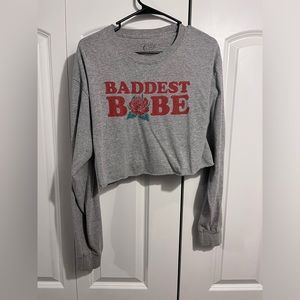 Cold Crush Baddest Babe Long Sleeve Crop Top L